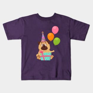 Happy Birthday Pug Kids T-Shirt